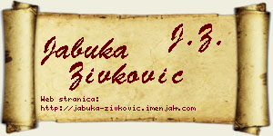 Jabuka Živković vizit kartica